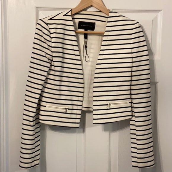 Striped cropped blazer - Picture 2 of 5